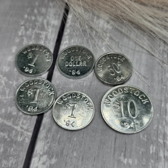 Woodstock 94 25th anniversary trade in silver coin money RARE and receipt collec wfdjnjc.com